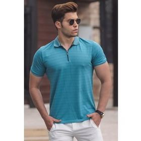 Madmext 5117 Siyah Polo Yakak Erkek Triko T-shirt