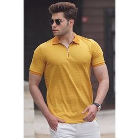 Madmext 5117 Siyah Polo Yakak Erkek Triko T-shirt