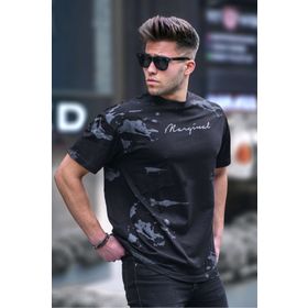 Madmext 5207 Siyah Over Fit Erkek T-shirt