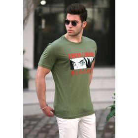 Madmext 5224 Haki Erkek Tişört