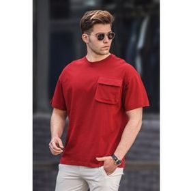 Madmext 5225 Bordo Erkek Tişört