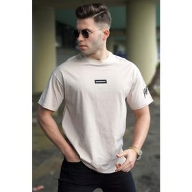 Madmext 5231 Bej Erkek T-Shirt