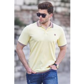 Madmext 5247 Sarı Polo Yaka Erkek Tişört