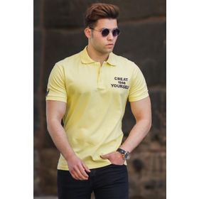 Madmext 5247 Sarı Polo Yaka Erkek Tişört