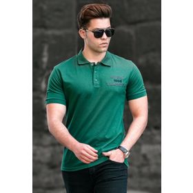 Madmext 5247 Yeşil Polo Yaka Erkek Tişört
