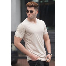 Madmext 5281 Bej Erkek T-shirt