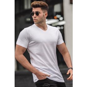 Madmext 5281 Beyaz Erkek T-shirt