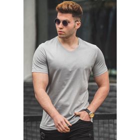 Madmext 5281 Gri Erkek T-shirt