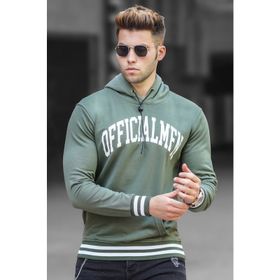 Madmext 5287 Haki Kapüşonlu Erkek Sweatshirt