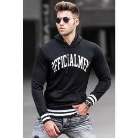 Madmext 5287 Siyah Kapüşonlu Erkek Sweatshirt