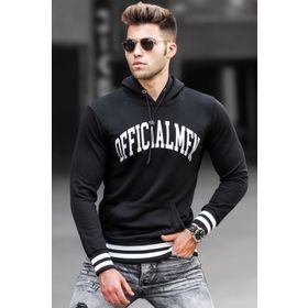 Madmext 5287 Siyah Kapüşonlu Erkek Sweatshirt