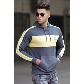 Madmext 5290 Füme Kapüşonlu Erkek Sweatshirt