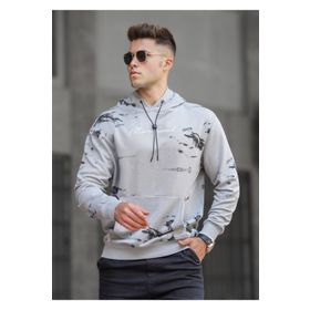 Madmext 5291 Boyalı Gri Erkek Sweatshirt