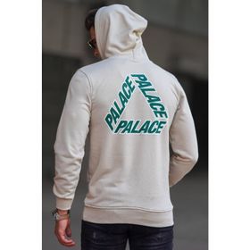 Madmext 5303 Bej Baskılı Erkek Sweatshirt