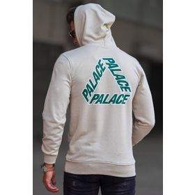 Madmext 5303 Bej Baskılı Erkek Sweatshirt
