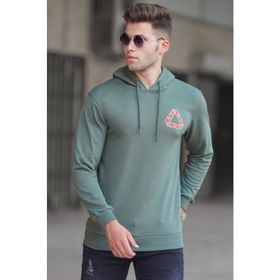 Madmext 5303 Haki Baskılı Erkek Sweatshirt