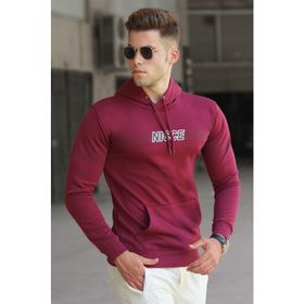 Madmext 5305 Bordo Baskılı Erkek Sweatshirt