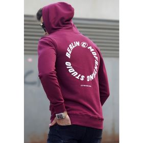 Madmext 5306 Bordo Baskılı Erkek Sweatshirt