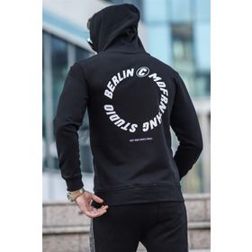Madmext 5306 Siyah Baskılı Erkek Sweatshirt