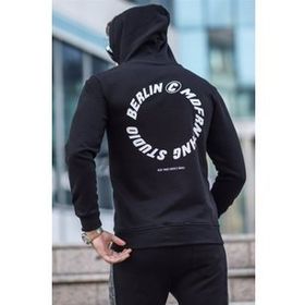 Madmext 5306 Siyah Baskılı Erkek Sweatshirt