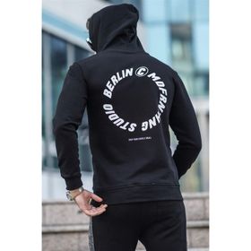 Madmext 5306 Siyah Baskılı Erkek Sweatshirt