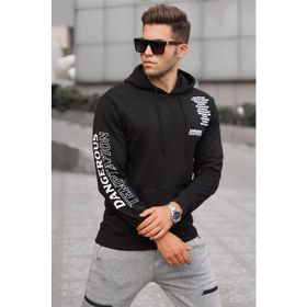 Madmext 5313 Siyah Baskılı Erkek Sweatshirt