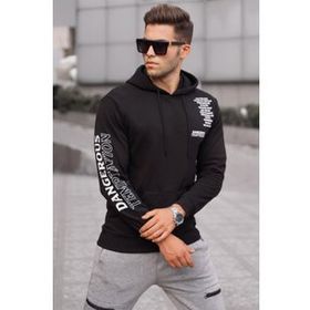 Madmext 5313 Siyah Baskılı Erkek Sweatshirt