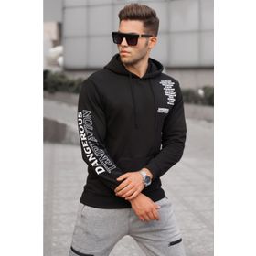 Madmext 5313 Siyah Baskılı Erkek Sweatshirt