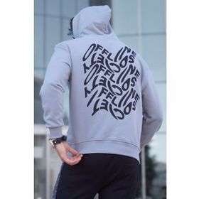 Madmext 5314 Boyalı Gri Erkek Sweatshirt