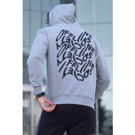 Madmext 5314 Boyalı Gri Erkek Sweatshirt