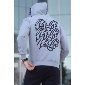 Madmext 5314 Boyalı Gri Erkek Sweatshirt