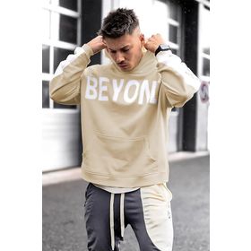Madmext 5327 Bej Kapüşonlu Erkek Sweatshirt