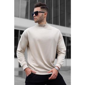 Madmext 5329 Bej Erkek Sweatshirt