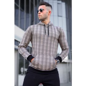 Madmext 5330 Camel Kapüşonlu Erkek Sweatshirt
