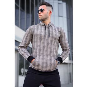 Madmext 5330 Camel Kapüşonlu Erkek Sweatshirt