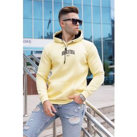 Madmext 5331 Sarı Kapüşonlu Erkek Sweatshirt