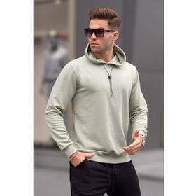 Madmext 5334 Mint Yeşili Erkek Sweatshirt