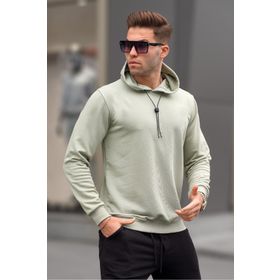 Madmext 5334 Mint Yeşili Erkek Sweatshirt