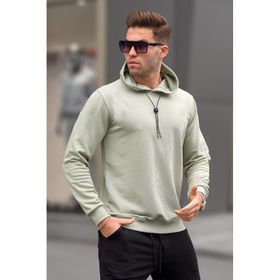 Madmext 5334 Mint Yeşili Erkek Sweatshirt