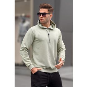 Madmext 5334 Mint Yeşili Erkek Sweatshirt