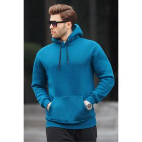 Madmext 5339 Petrol Mavisi Erkek Sweatshirt