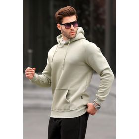Madmext 5339 Yağ Yeşili Erkek Sweatshirt