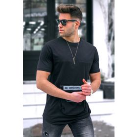 Madmext 5359 Baskılı Siyah T-Shirt