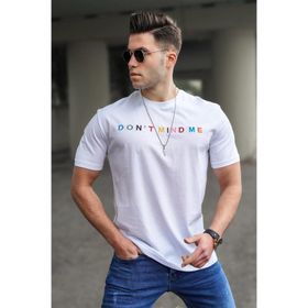 Madmext 5363 Erkek Beyaz T-shirt