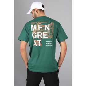 Madmext 5365 Erkek Haki Sırt Detaylı T-shirt
