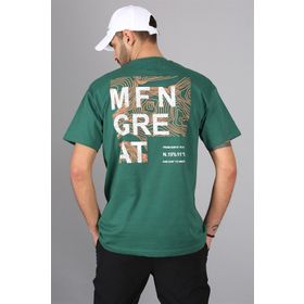 Madmext 5365 Erkek Haki Sırt Detaylı T-shirt