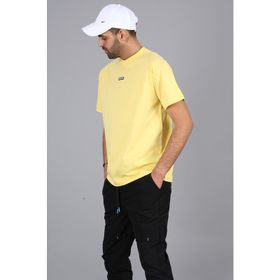 Madmext 5365 Erkek Sarı Sırt Detaylı T-shirt