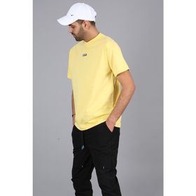 Madmext 5365 Erkek Sarı Sırt Detaylı T-shirt