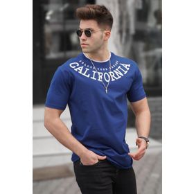 Madmext 5368 Baskılı Lacivert T-shirt