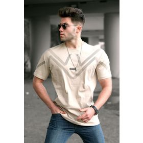 Madmext 5369 Bej T-Shirt